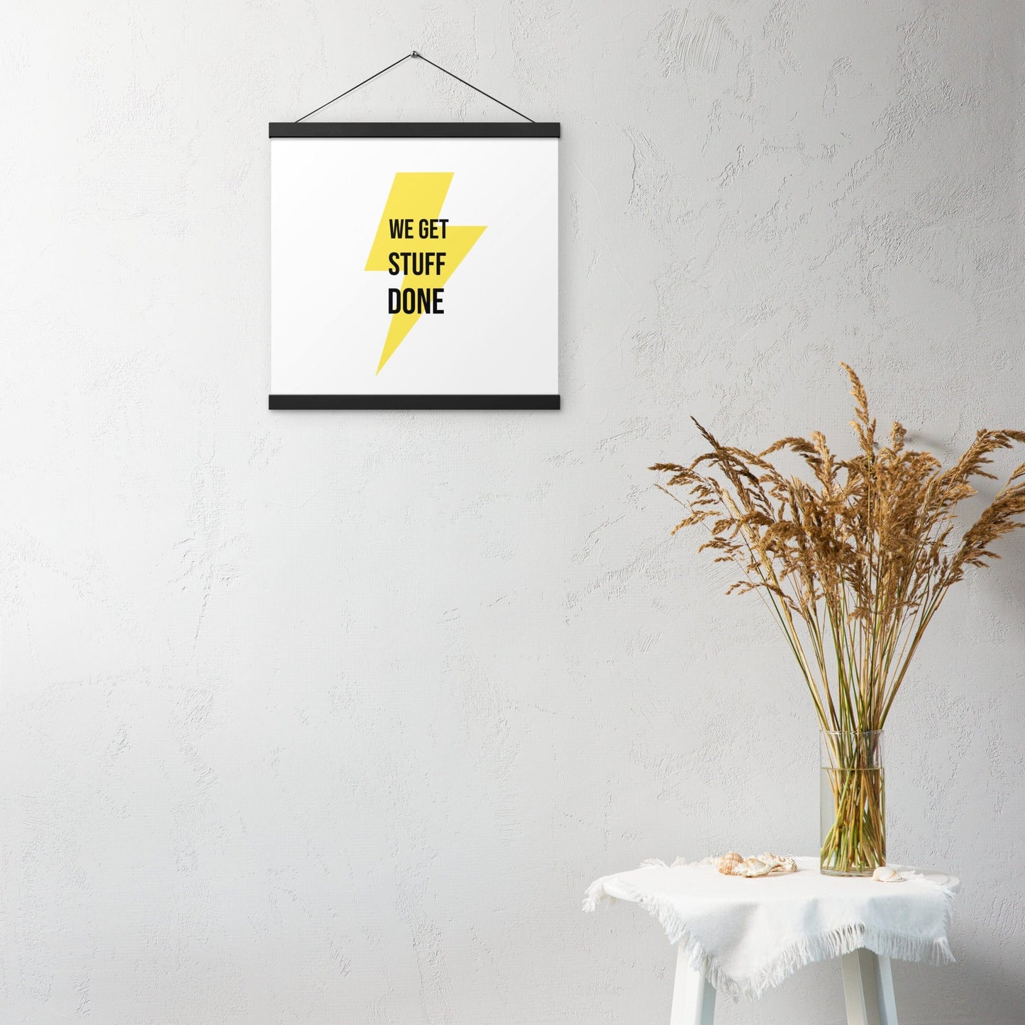 Poster with hangers