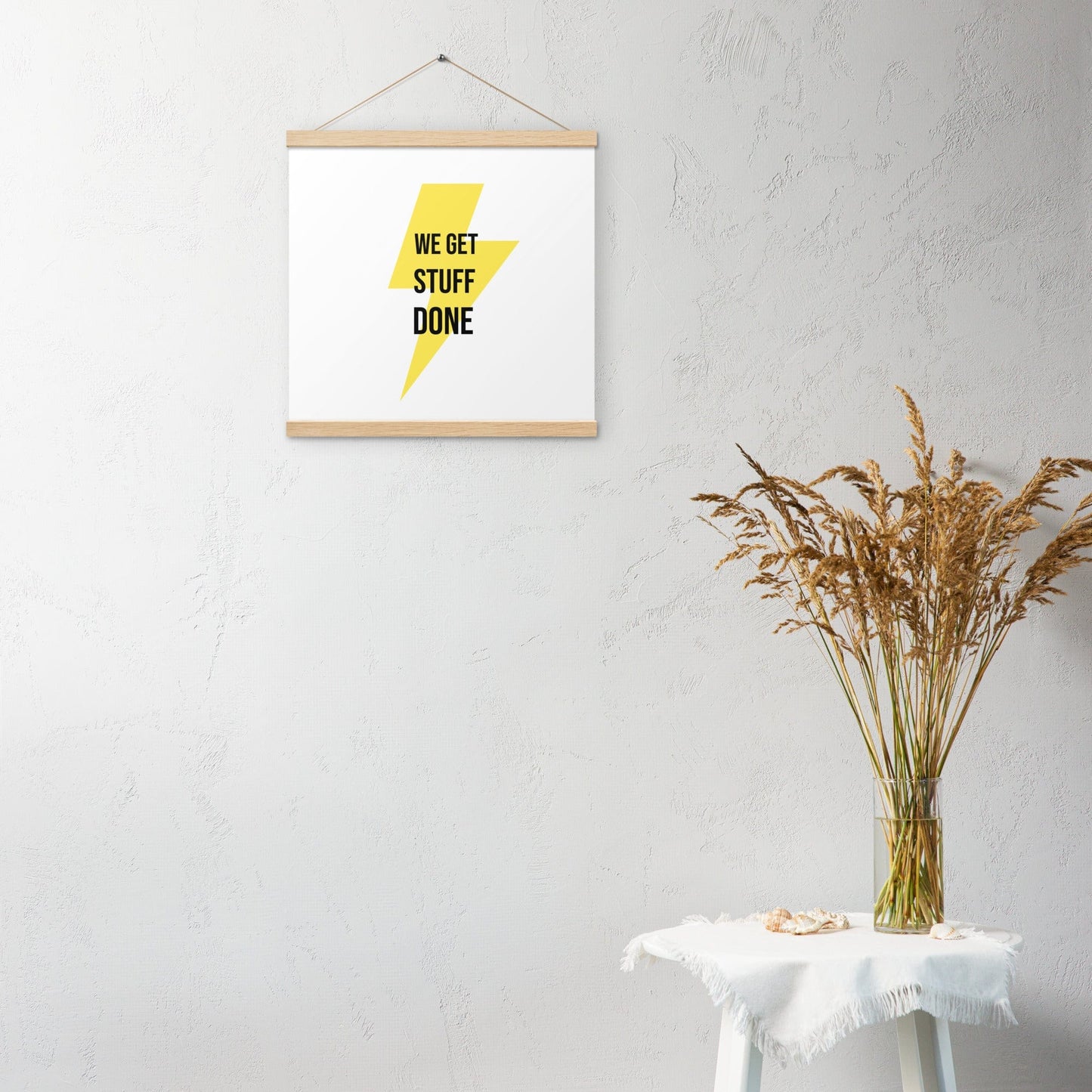 Poster with hangers