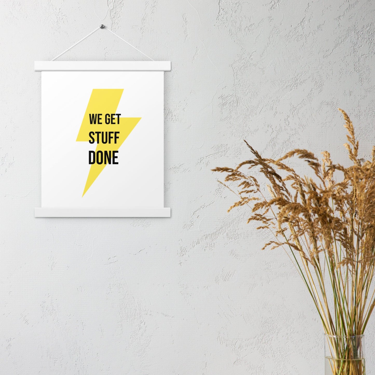 Poster with hangers