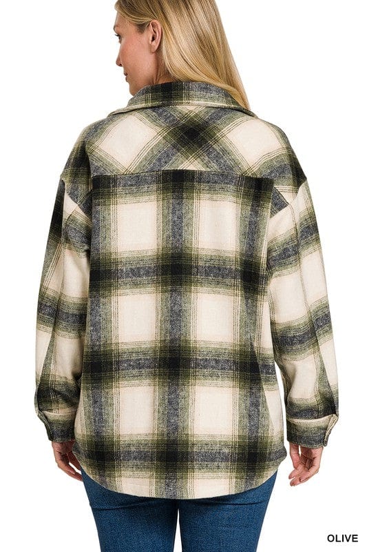 Women's oversized plaid jacket