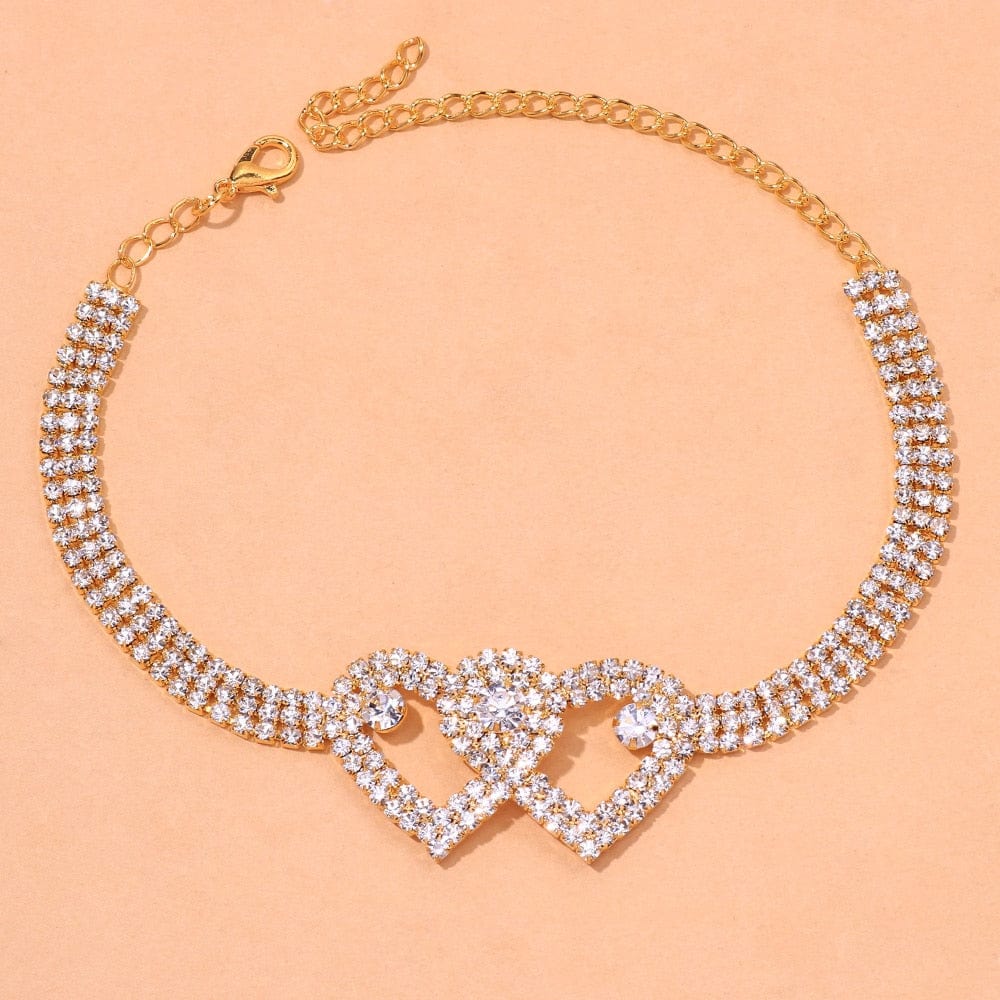 Double Heart Anklet for Women