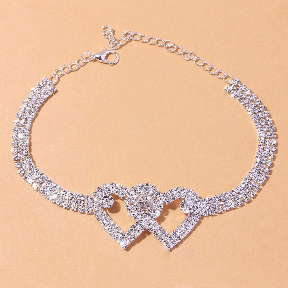 Double Heart Anklet for Women