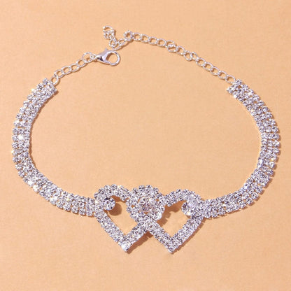 Double Heart Anklet for Women