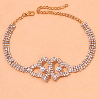 Double Heart Anklet for Women