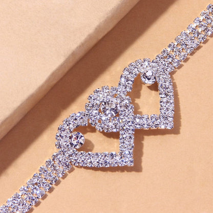 Double Heart Anklet for Women