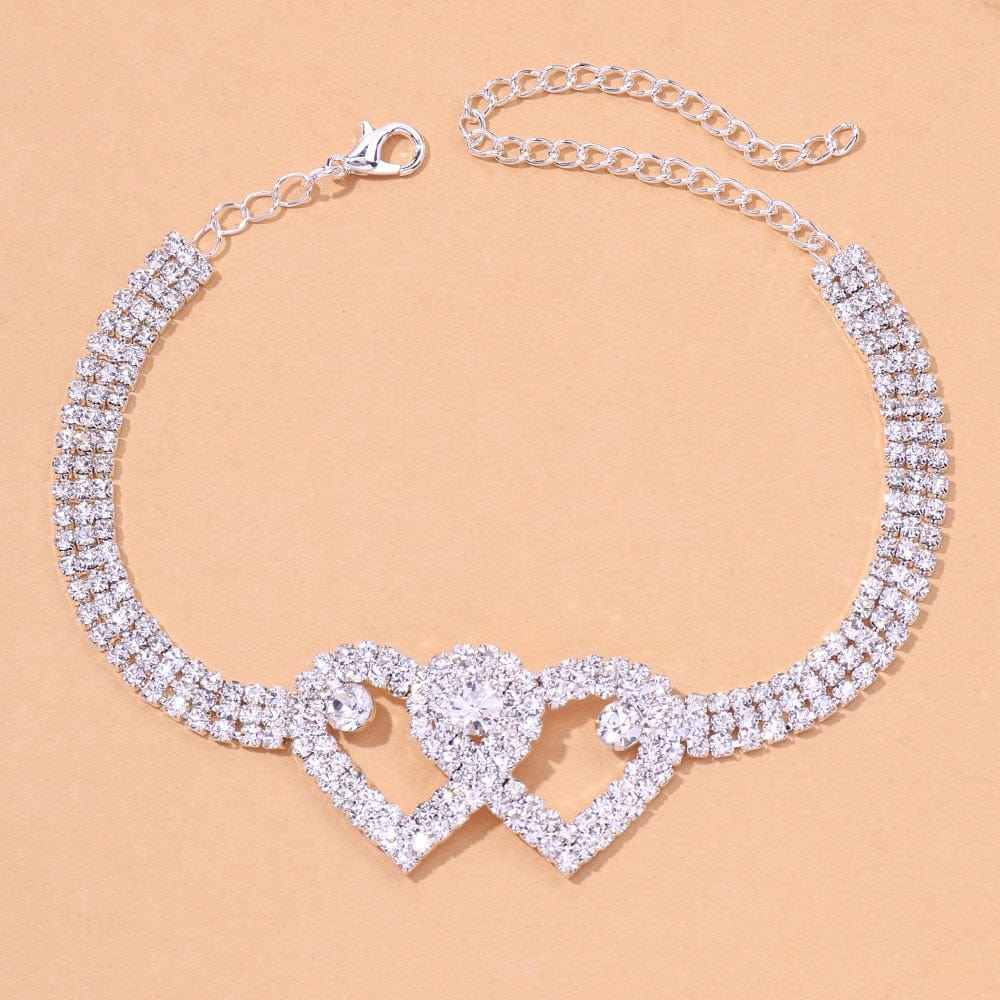 Double Heart Anklet for Women